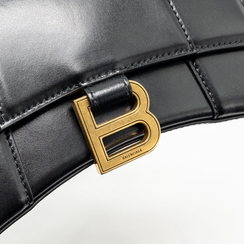 balenciaga-small-hourglass-bag-calfskin-black-ghw-1