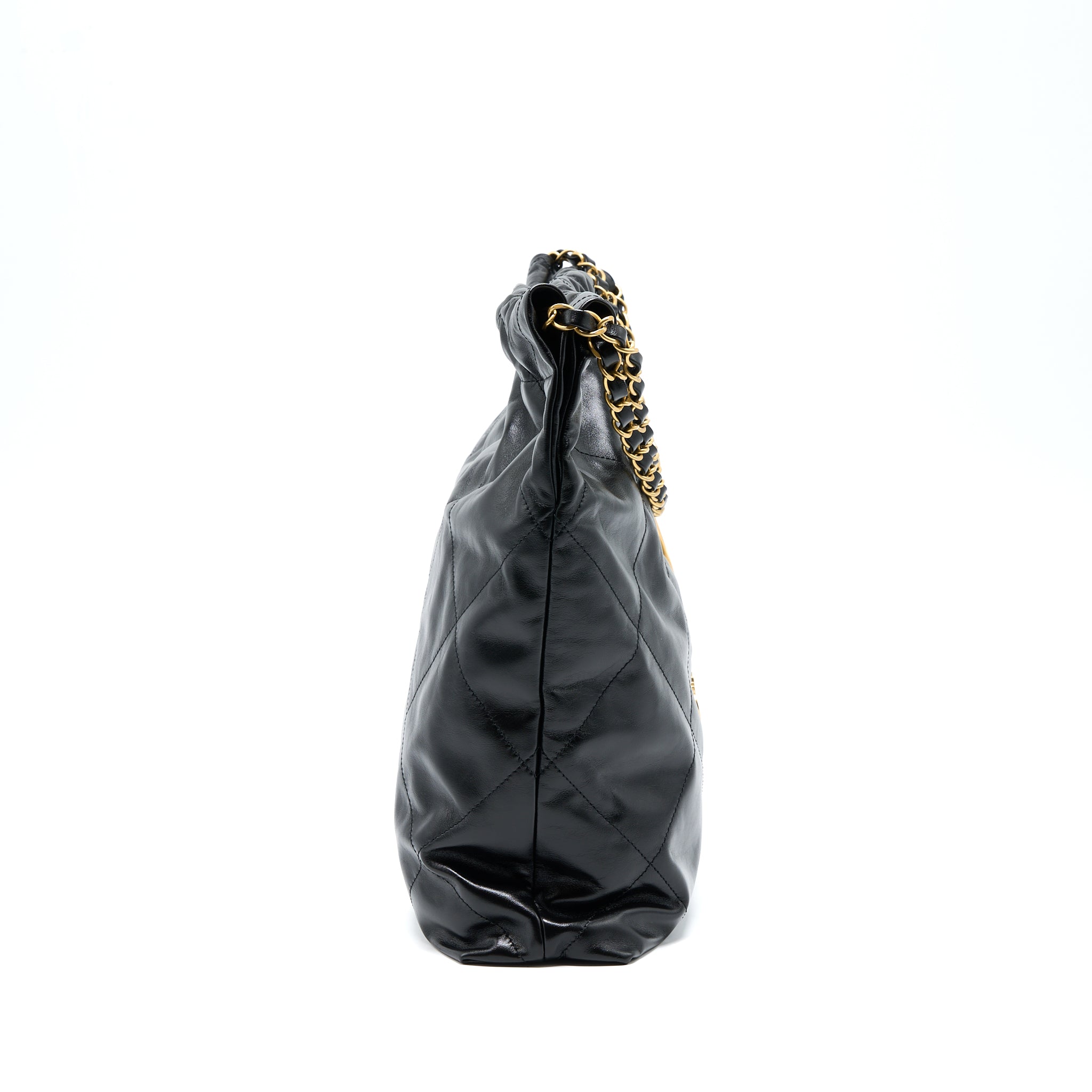 chanel-22-bag-medium-shiny-calfskin-black-in-gold-letter-ghw-microchip