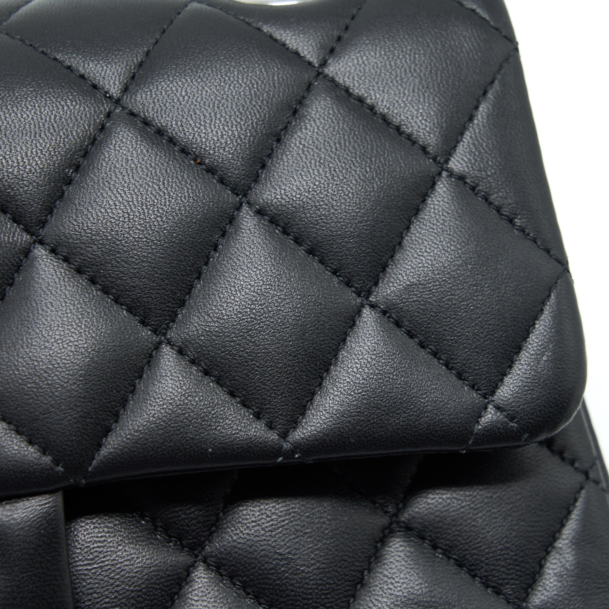 chanel-small-classic-double-flap-bag-lambskin-black-shw