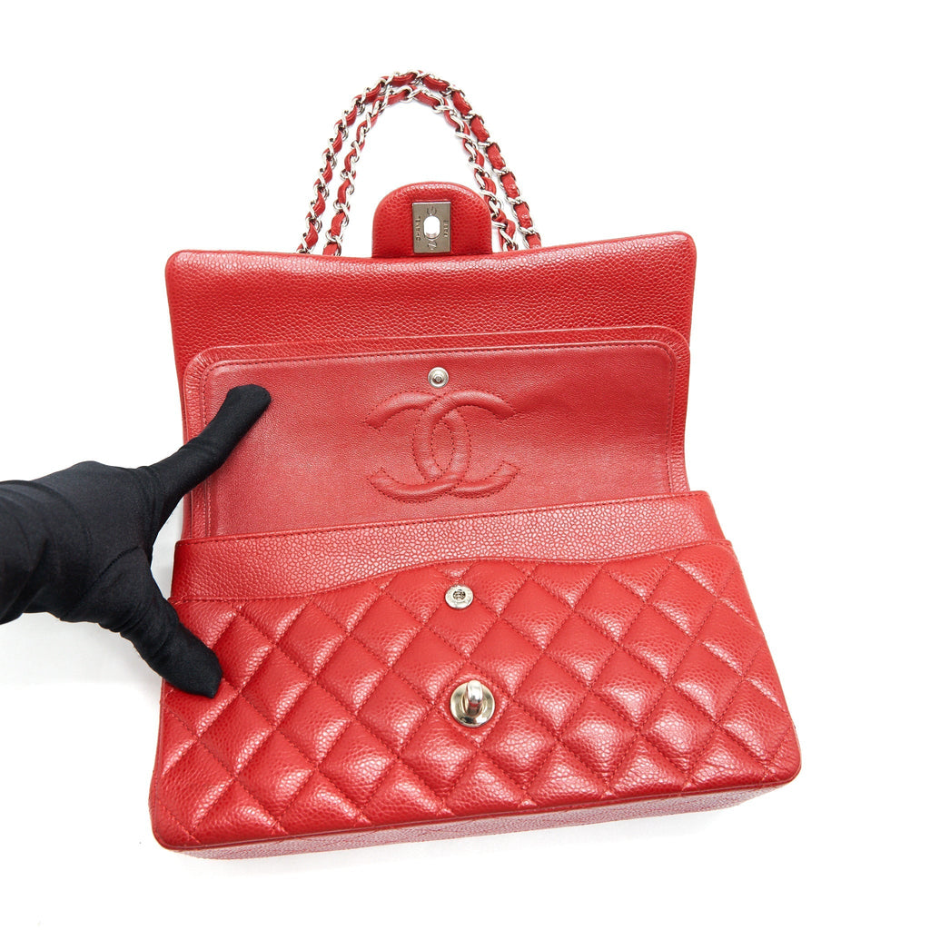 chanel-medium-classic-double-flap-caviar-red-with-shw
