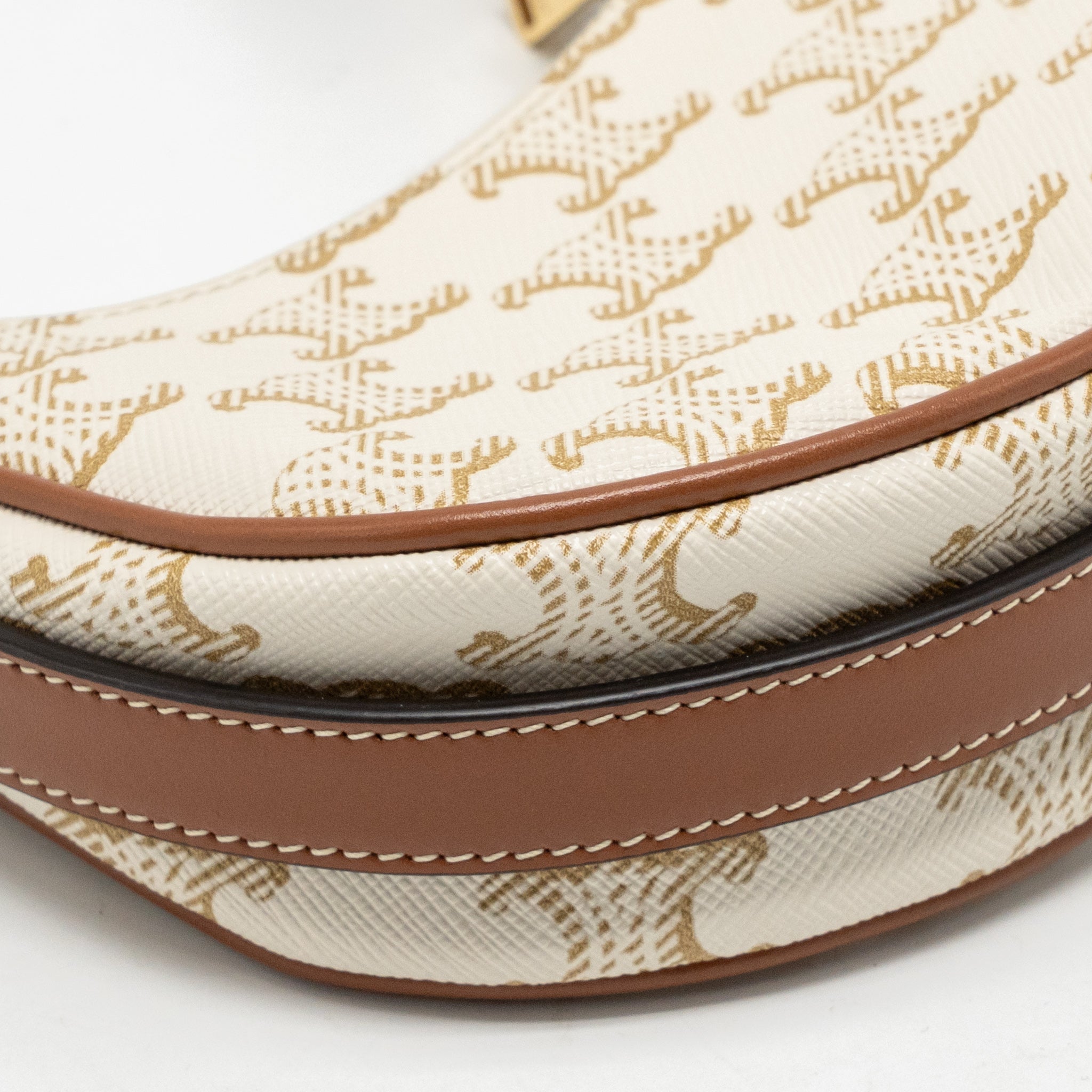 celine-mini-ava-bag-triomphe-canvas-calfskin-white-brown-ghw-1