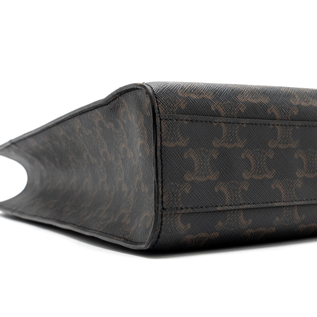 celine-vertical-cabas-triomphe-canvas-leather-ghw