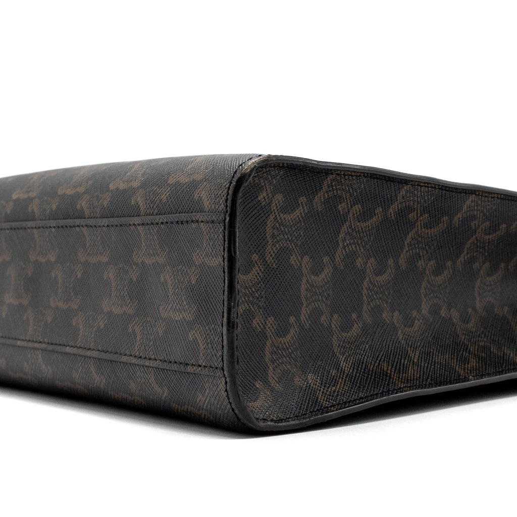 celine-vertical-cabas-triomphe-canvas-leather-ghw