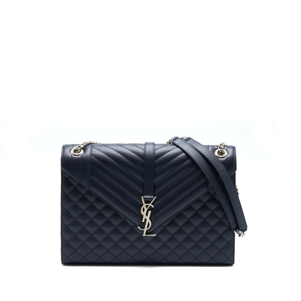 saint-laurent-envelop-shoulder-bag-calfskin-navy-shw