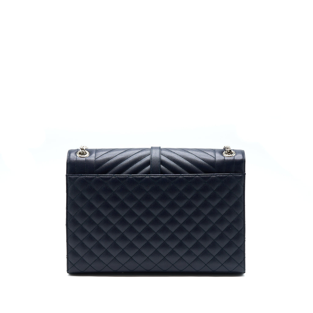 saint-laurent-envelop-shoulder-bag-calfskin-navy-shw