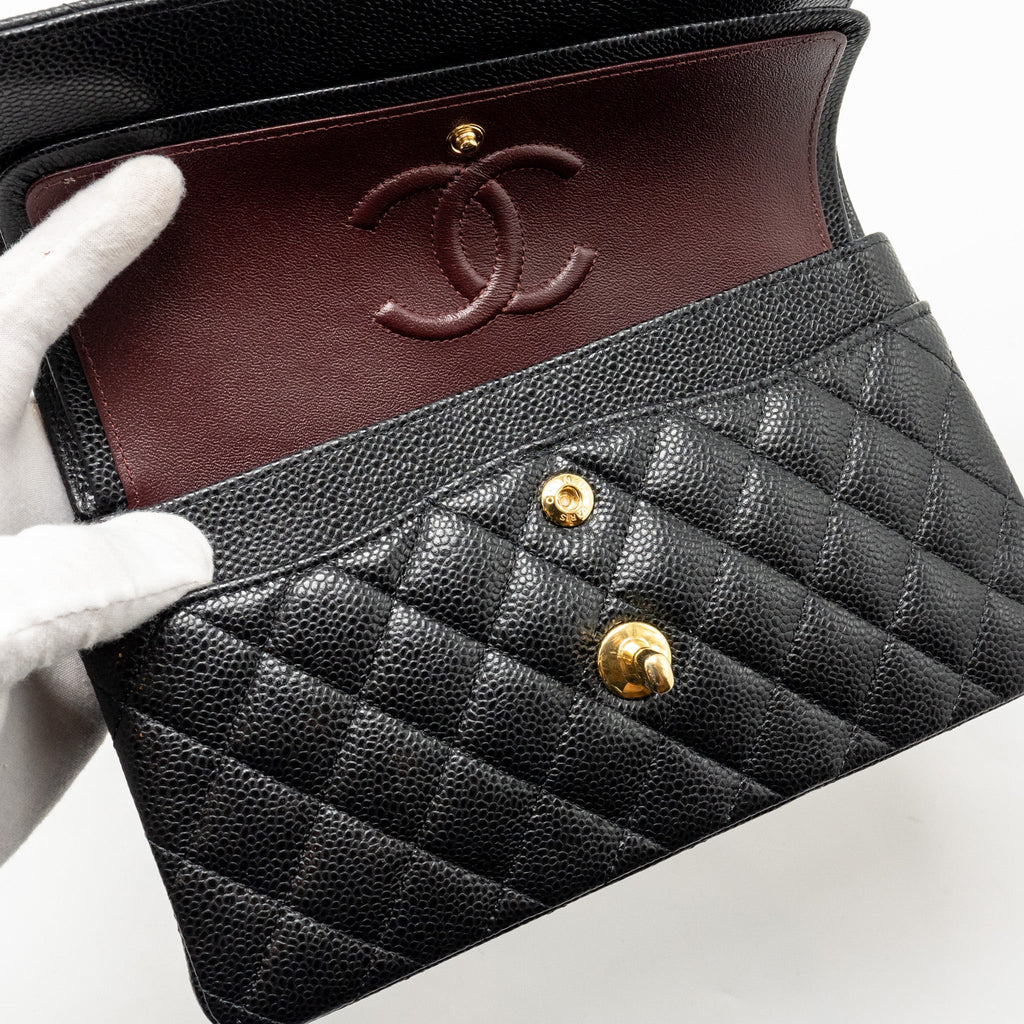 chanel-small-classic-double-flap-bag-caviar-black-ghwmicrochip-copy