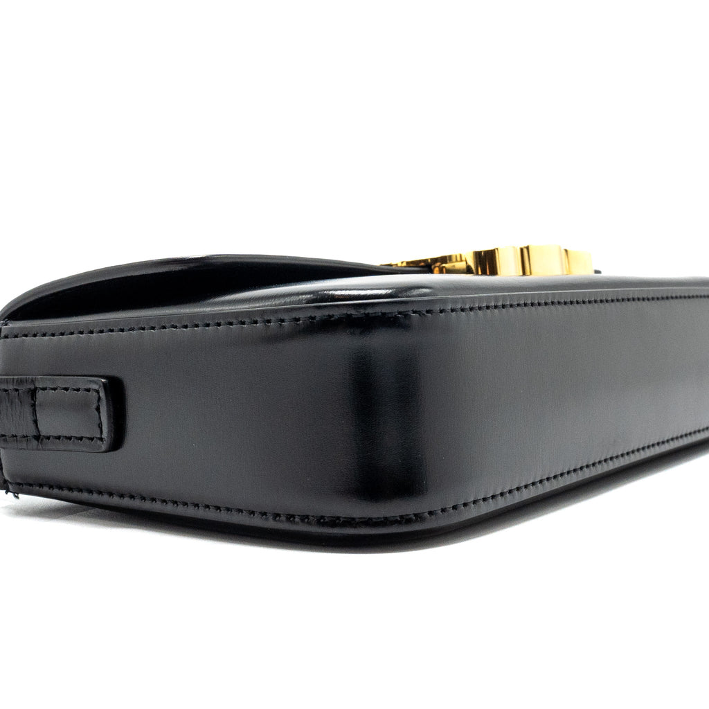 celine-triomphe-shoulder-bag-shiny-calfskin-black-ghw-1