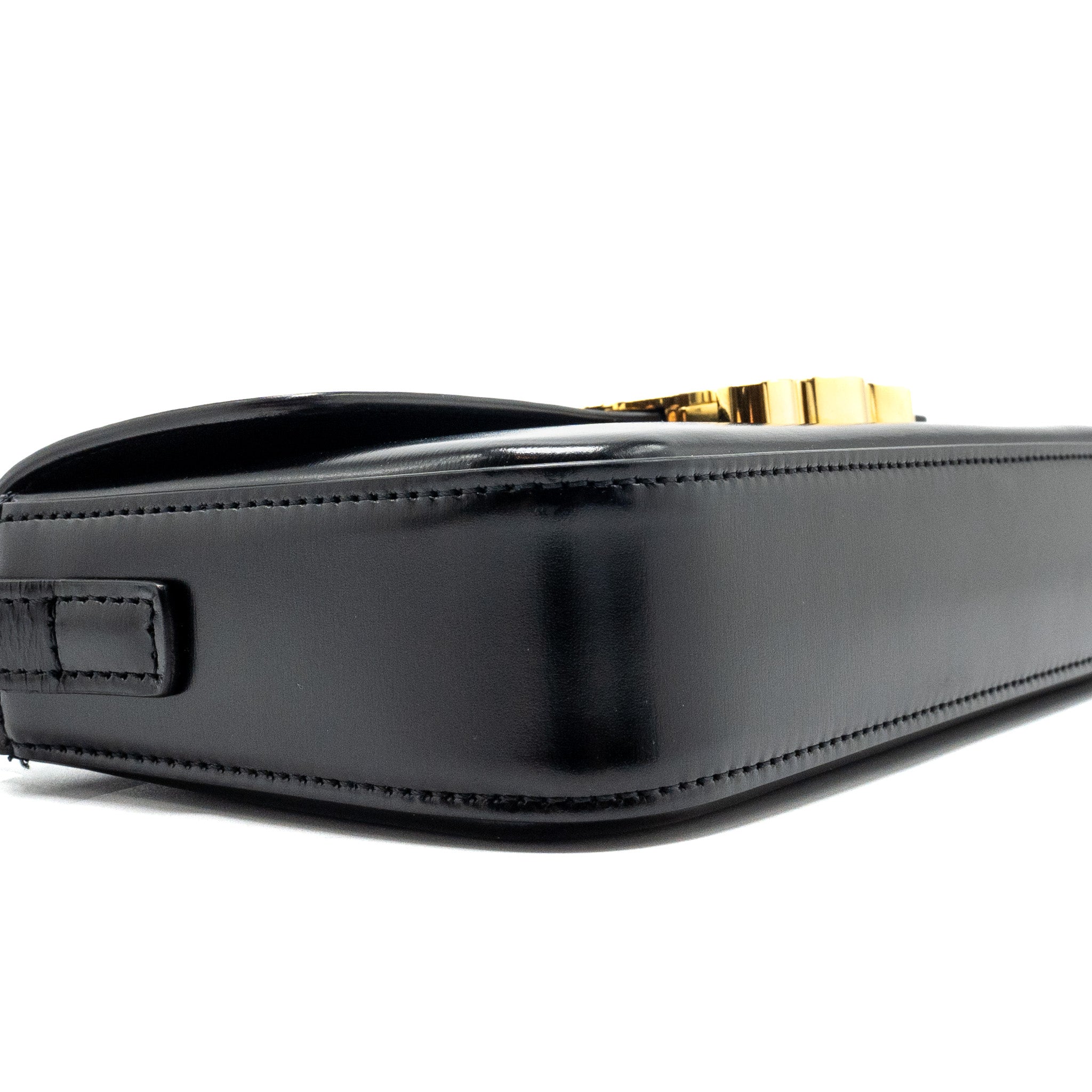 celine-triomphe-shoulder-bag-shiny-calfskin-black-ghw-1