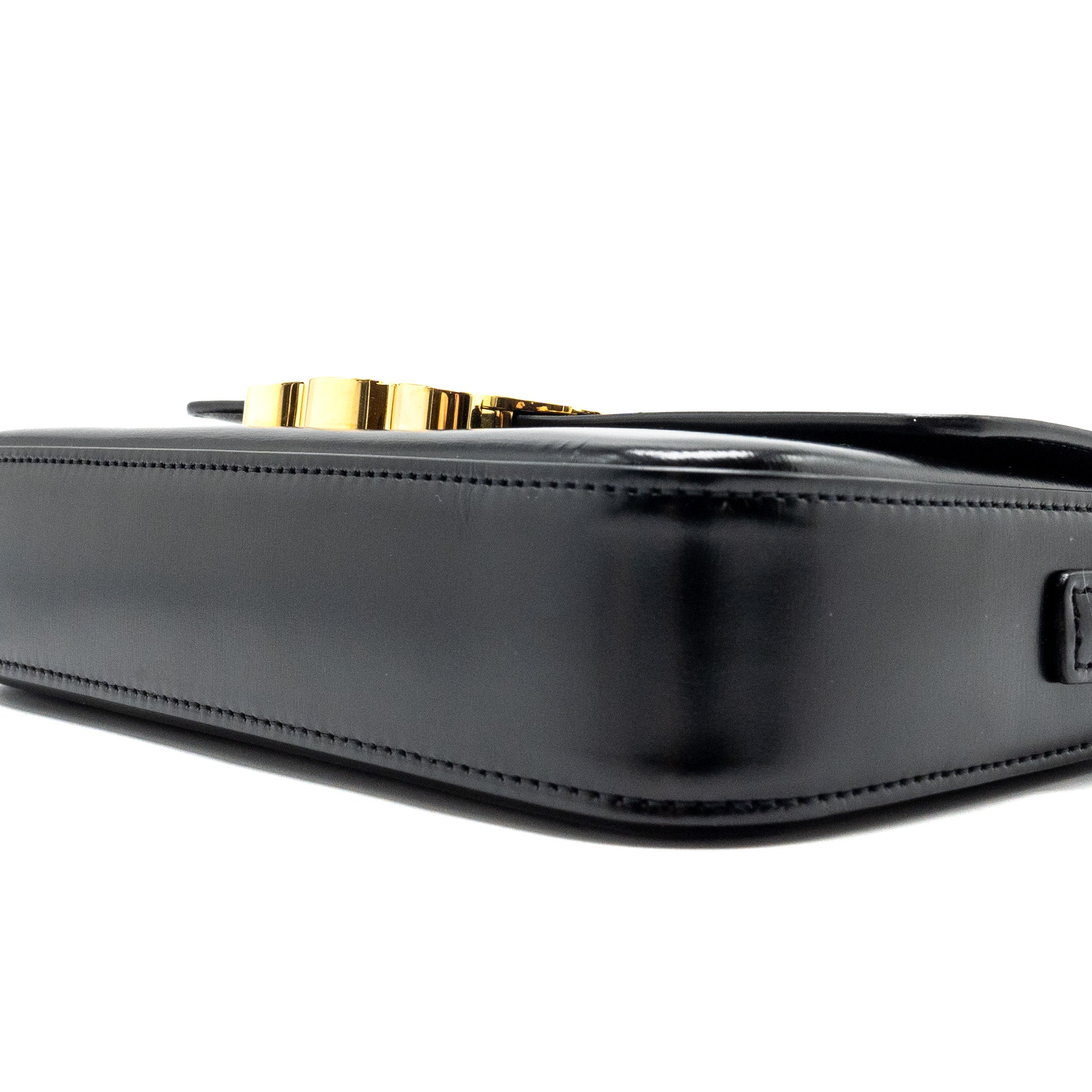 celine-triomphe-shoulder-bag-shiny-calfskin-black-ghw-1
