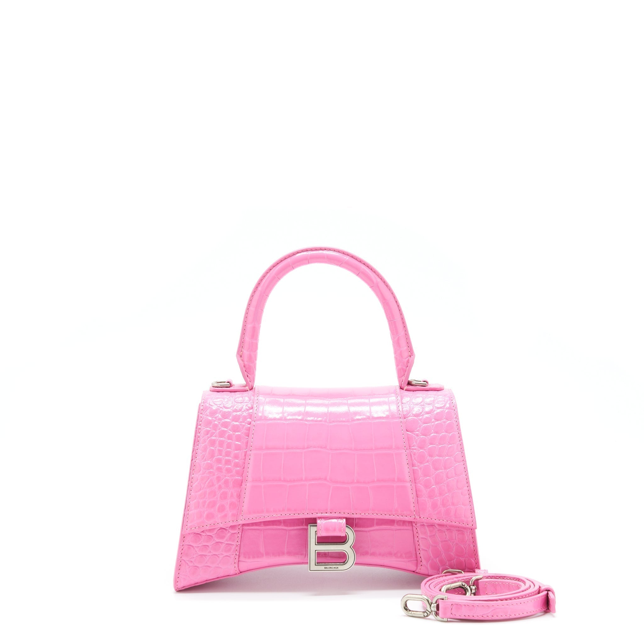 balenciaga-hourglass-croc-embossed-pink-shw
