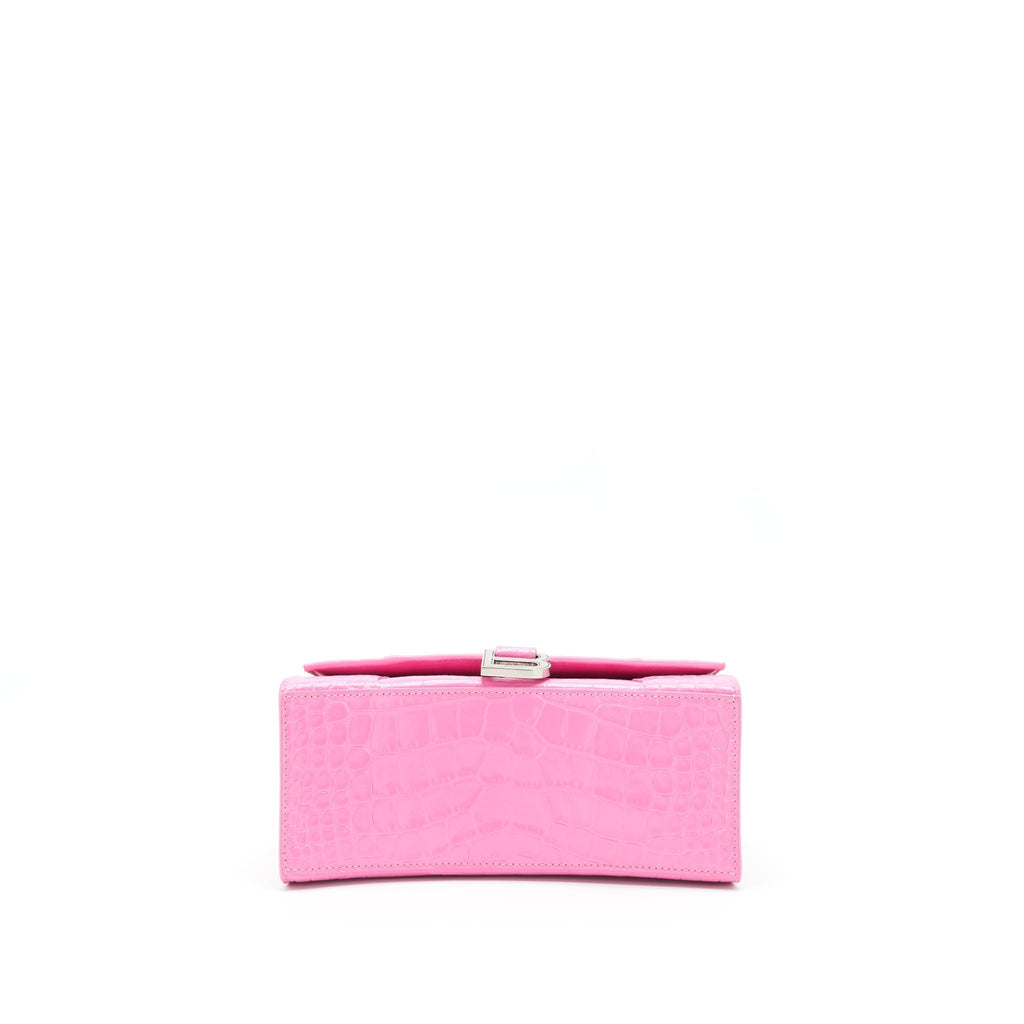balenciaga-hourglass-croc-embossed-pink-shw