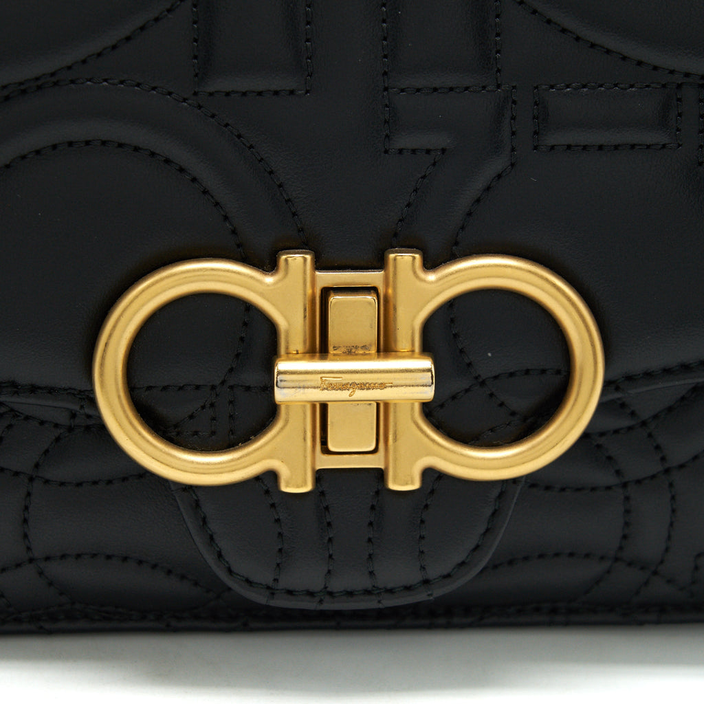 ferragamo-quilted-gancini-flap-bag-calfskin-black-ghw