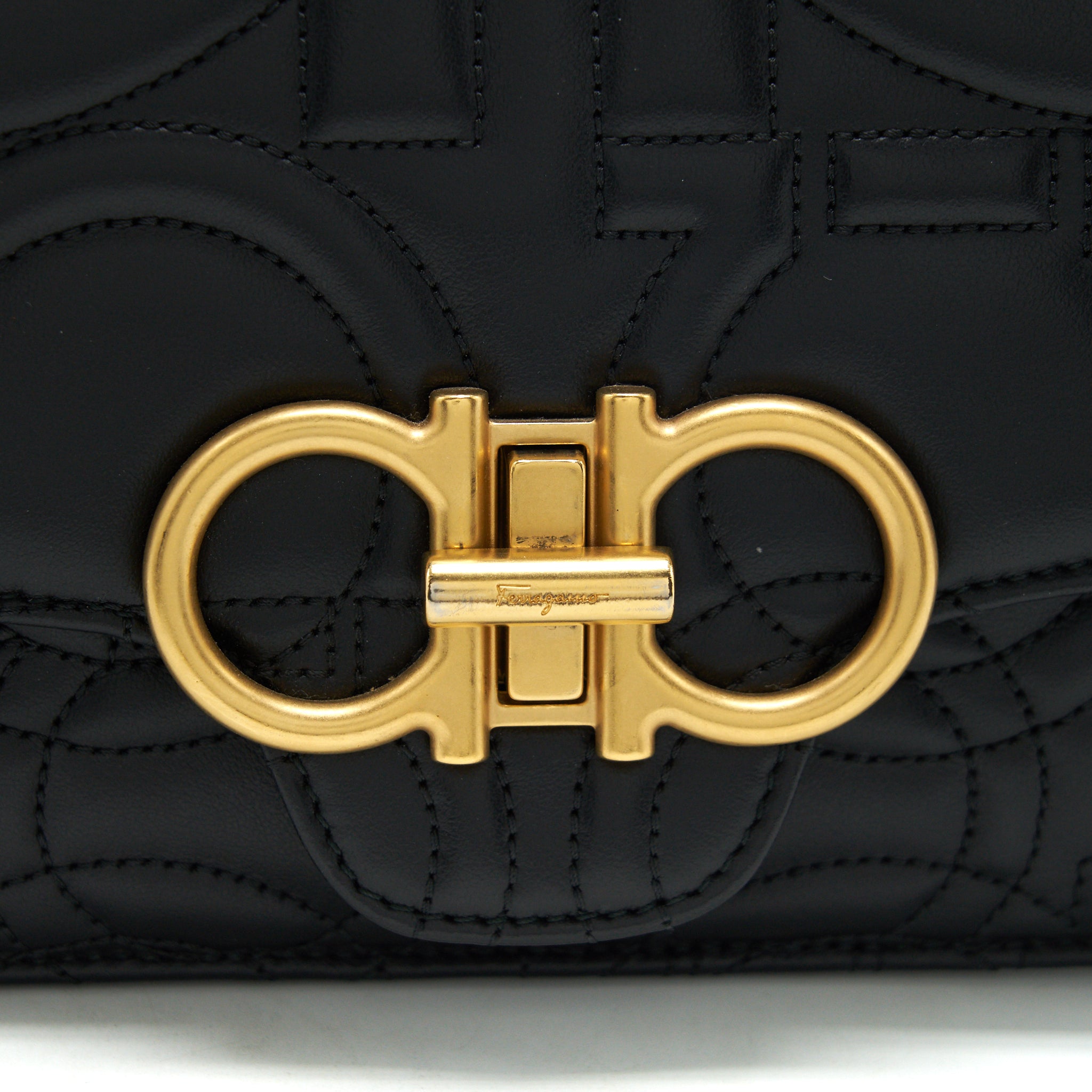 ferragamo-quilted-gancini-flap-bag-calfskin-black-ghw