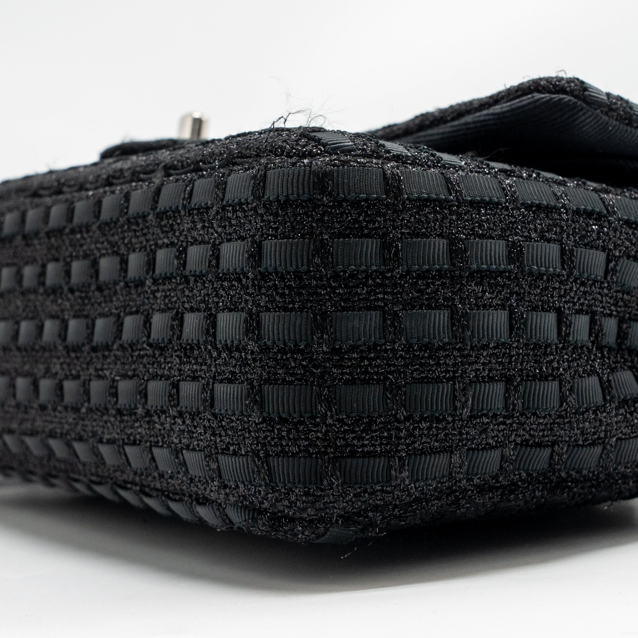 chanel-medium-classic-double-flap-bag-tweed-black-shw-copy
