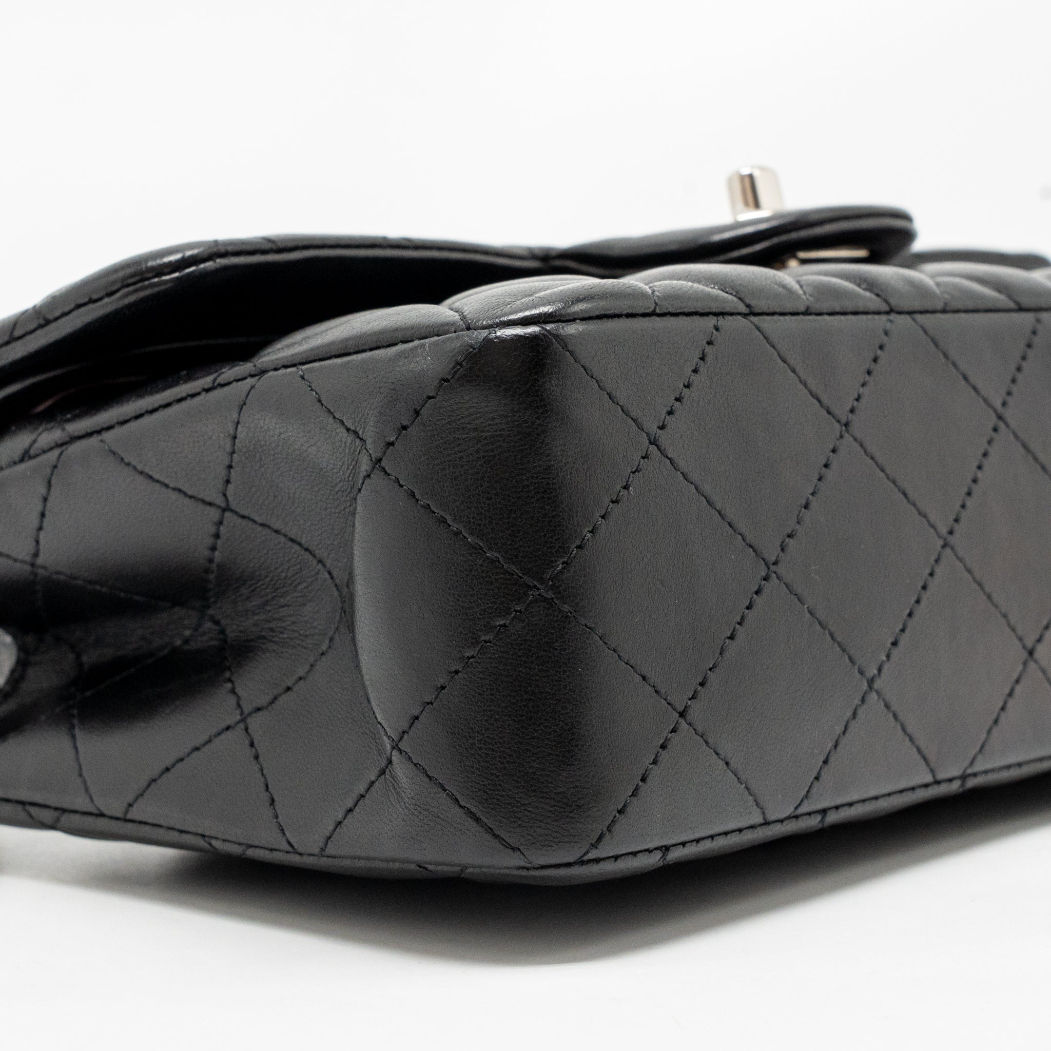 chanel-small-classic-double-flap-bag-lambskin-black-shw-2