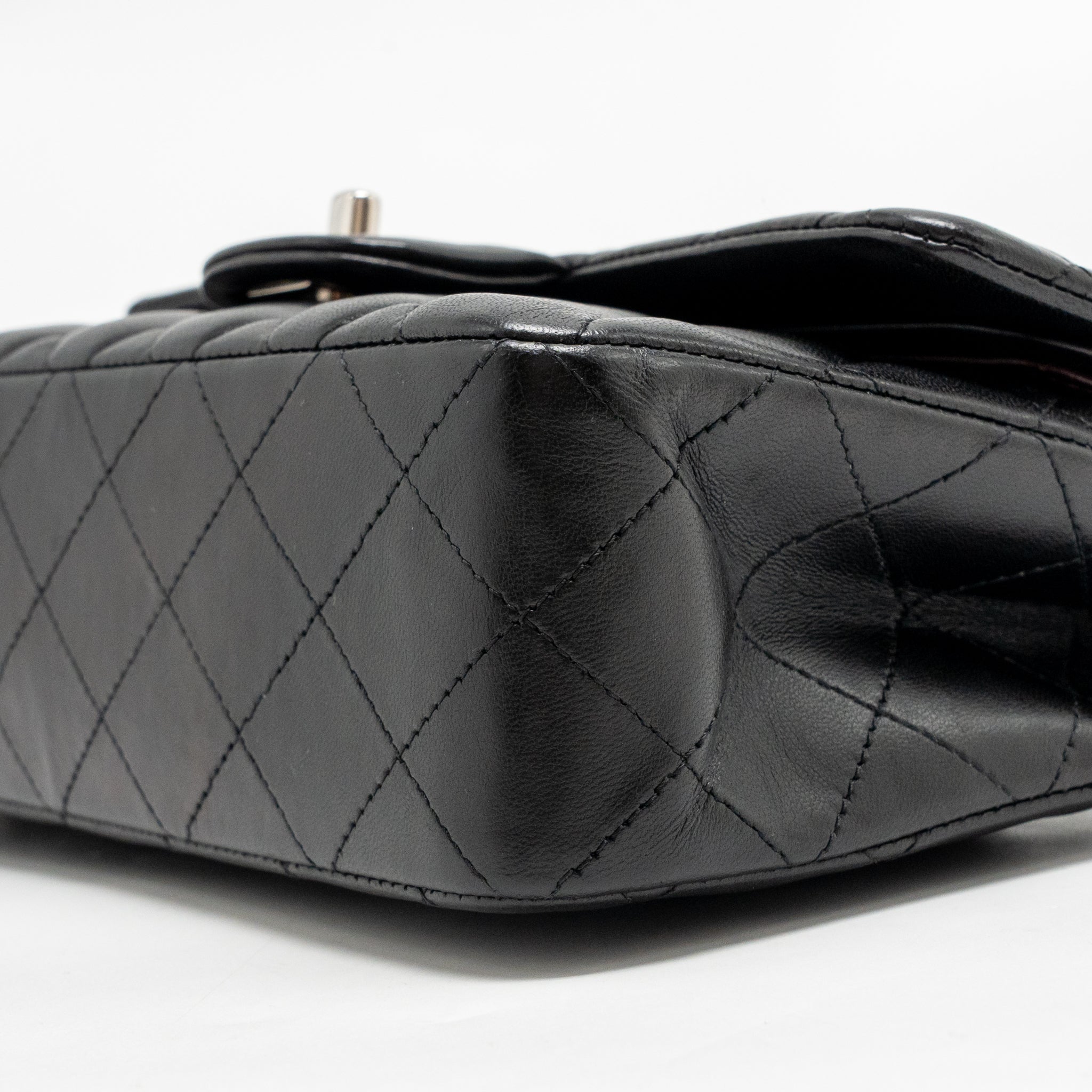 chanel-small-classic-double-flap-bag-lambskin-black-shw-2