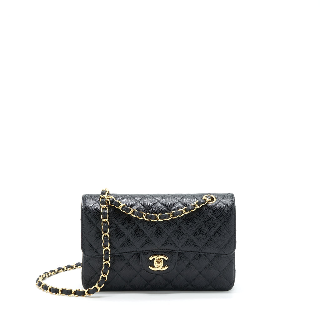 chanel-small-classic-double-flap-caviar-black-ghw-1