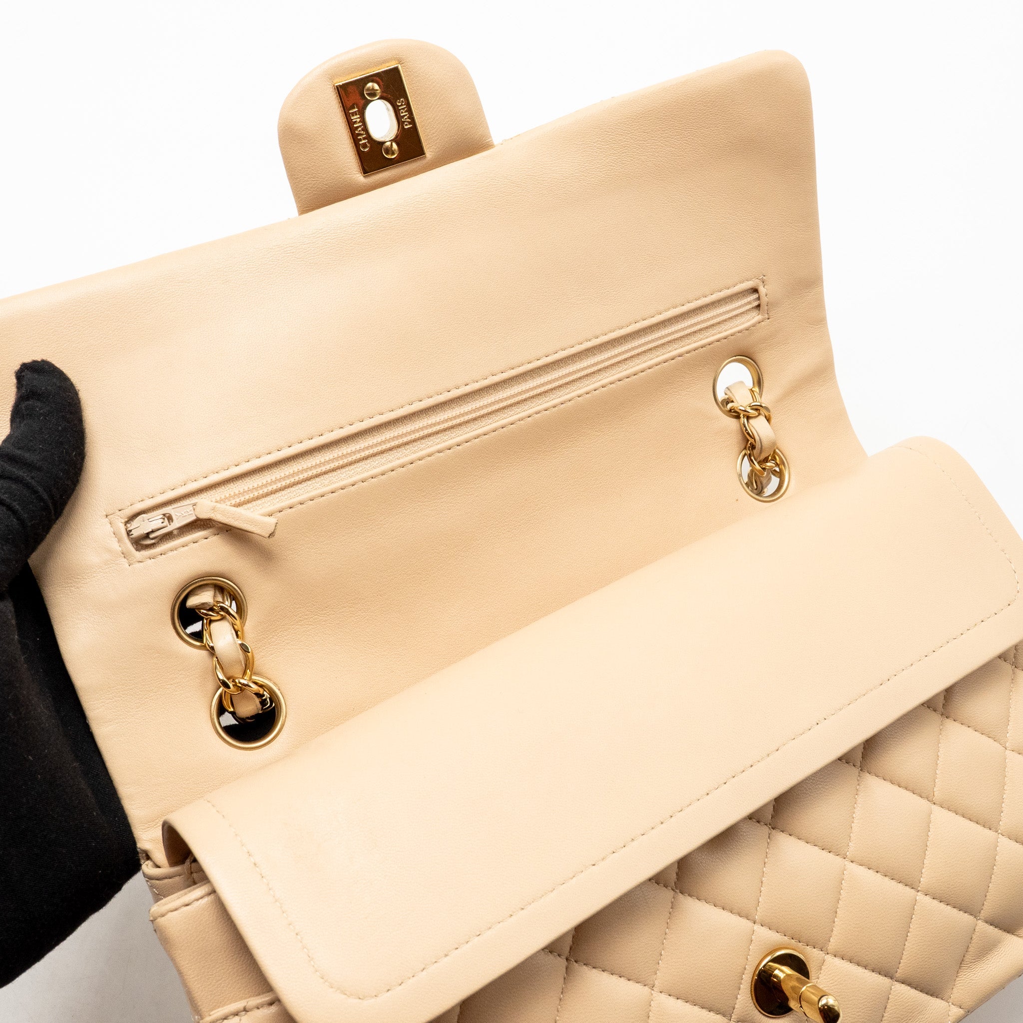 chanel-medium-double-flap-bag-lambskin-beige-ghw