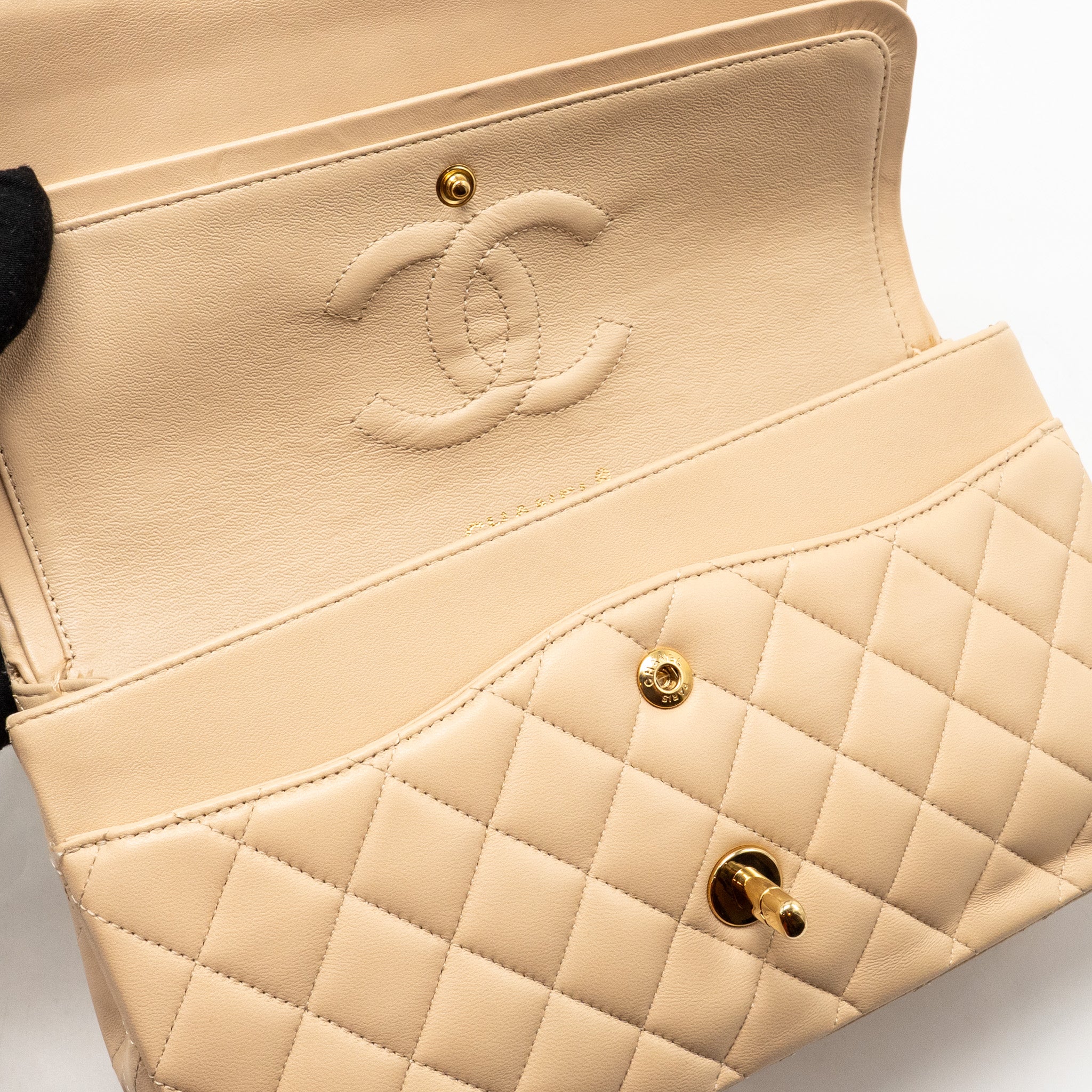 chanel-medium-double-flap-bag-lambskin-beige-ghw