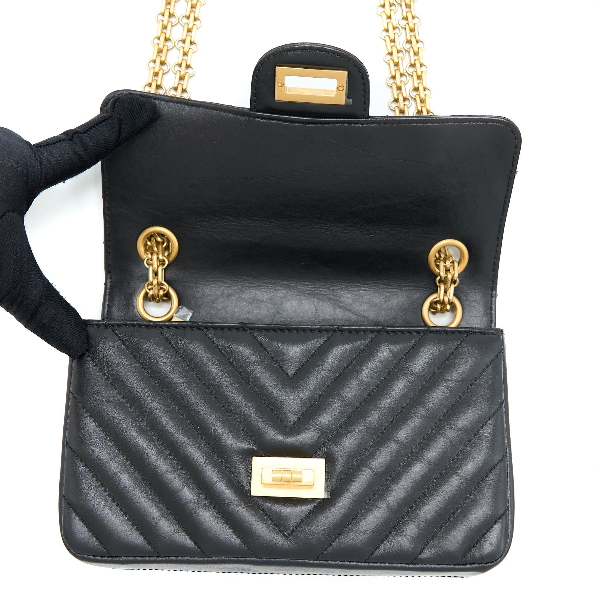 chanel-2-55-mini-chevron-flap-bag-lambskin-black-ghw