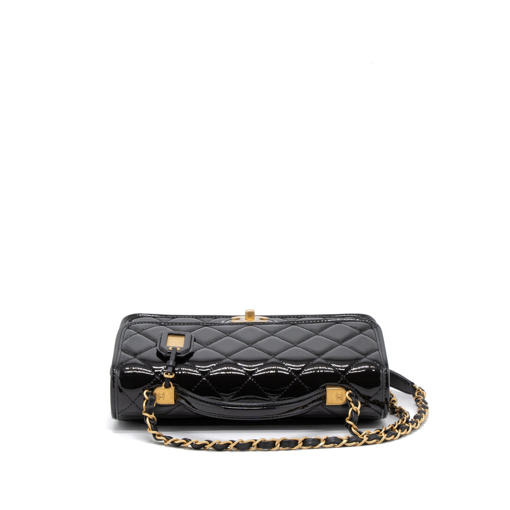 chanel-22k-top-handle-messenger-bag-patent-black-brushed-ghw-microchip