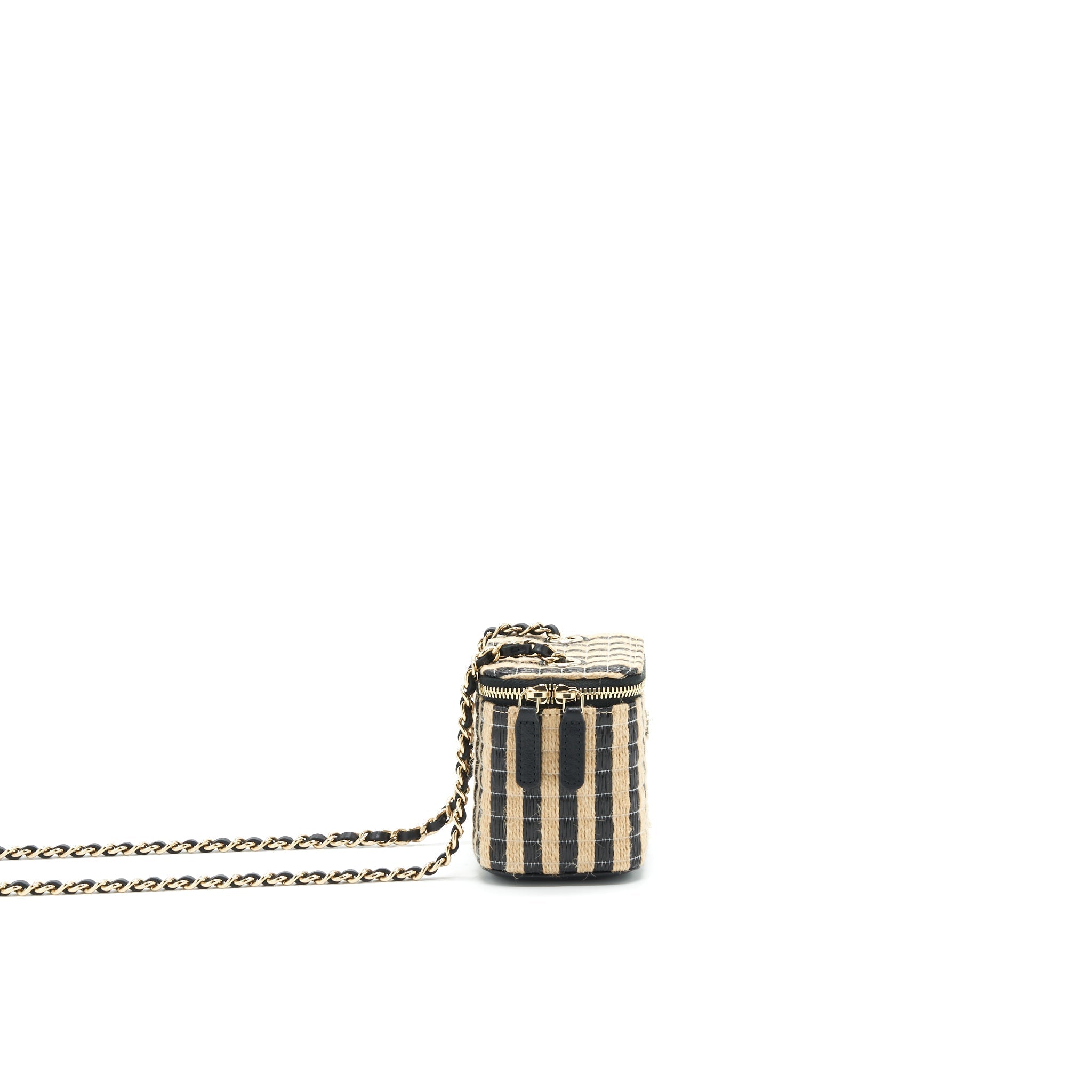 chanel-small-vanity-with-chain-raffia-black-beige-stripe