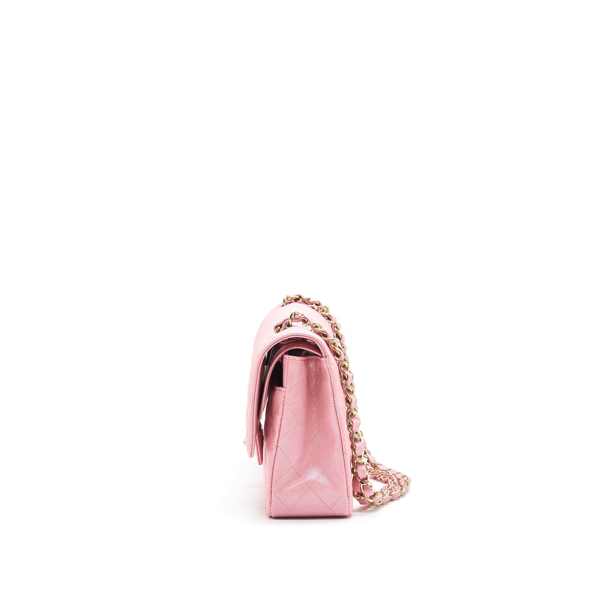 chanel-iridescent-pearly-pink-medium-classic-double-flap-bag-caviar-with-lghw-1