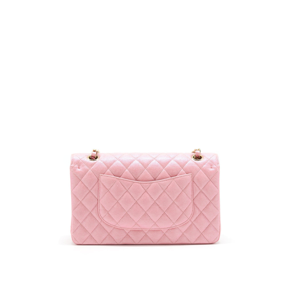 chanel-iridescent-pearly-pink-medium-classic-double-flap-bag-caviar-with-lghw-1