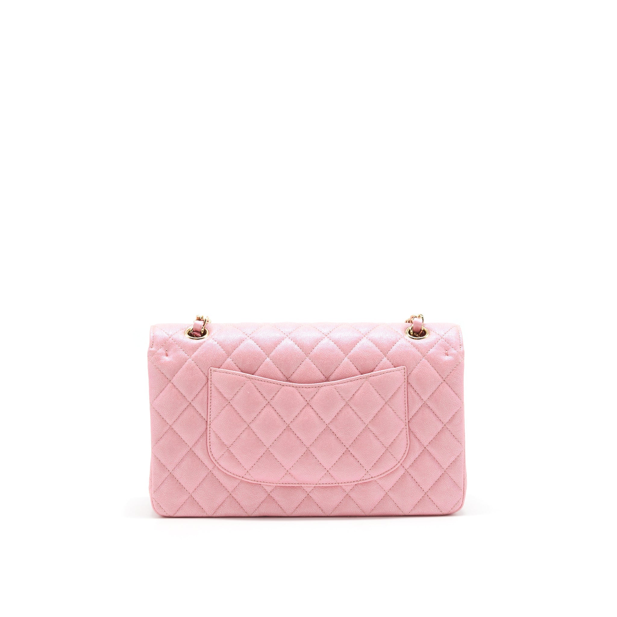 chanel-iridescent-pearly-pink-medium-classic-double-flap-bag-caviar-with-lghw-1