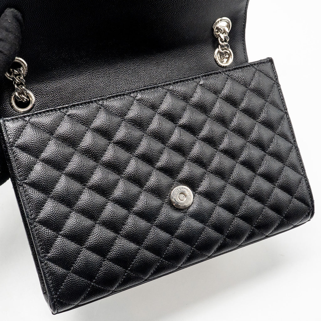 saint-laurent-ysl-medium-envelop-bag-grained-calfskin-black-shw
