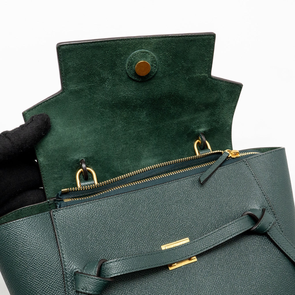 celine-micro-belt-bag-calfskin-green-ghw