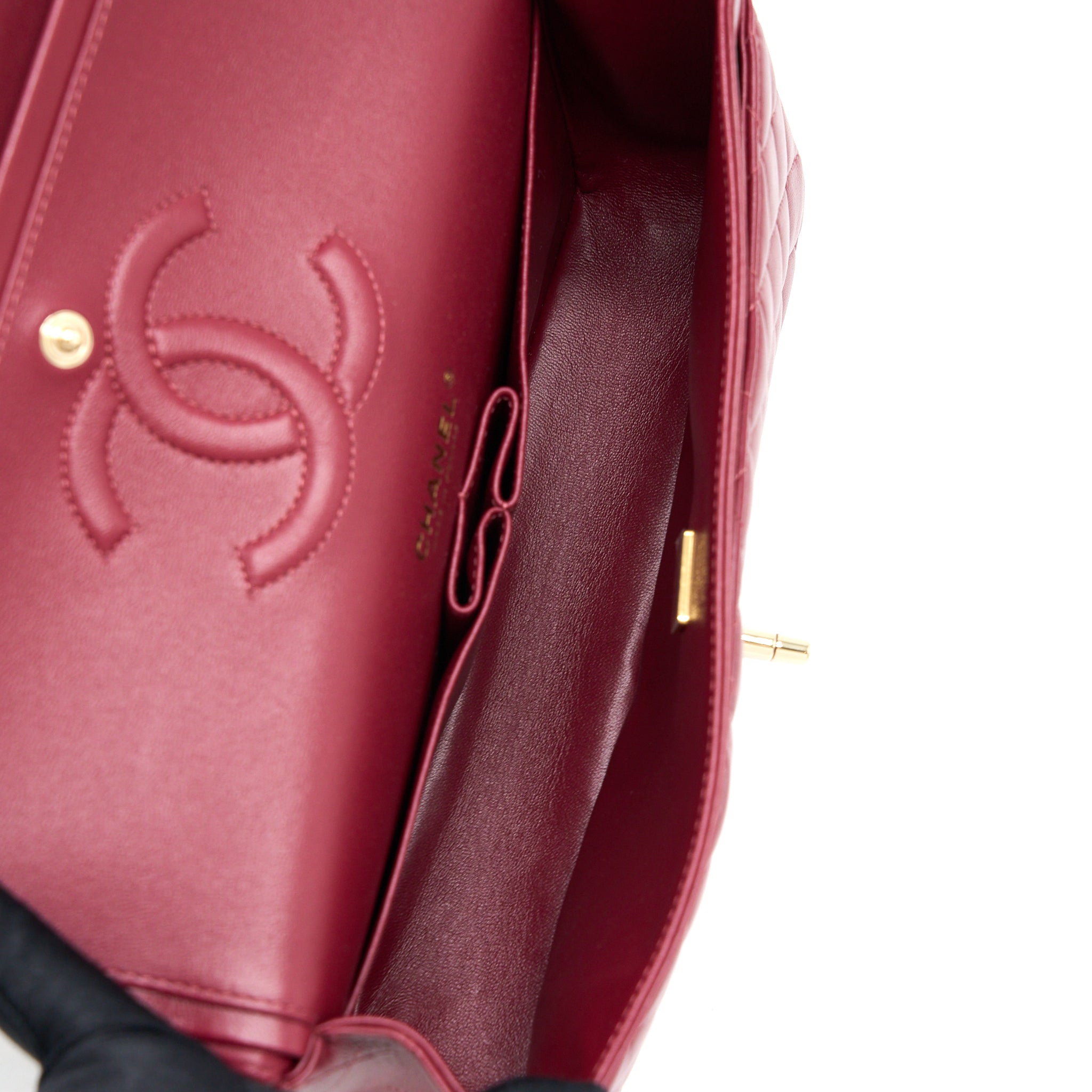 copy-of-chanel-medium-classic-flap-bag-lambskin-dark-red-lghw-microchip