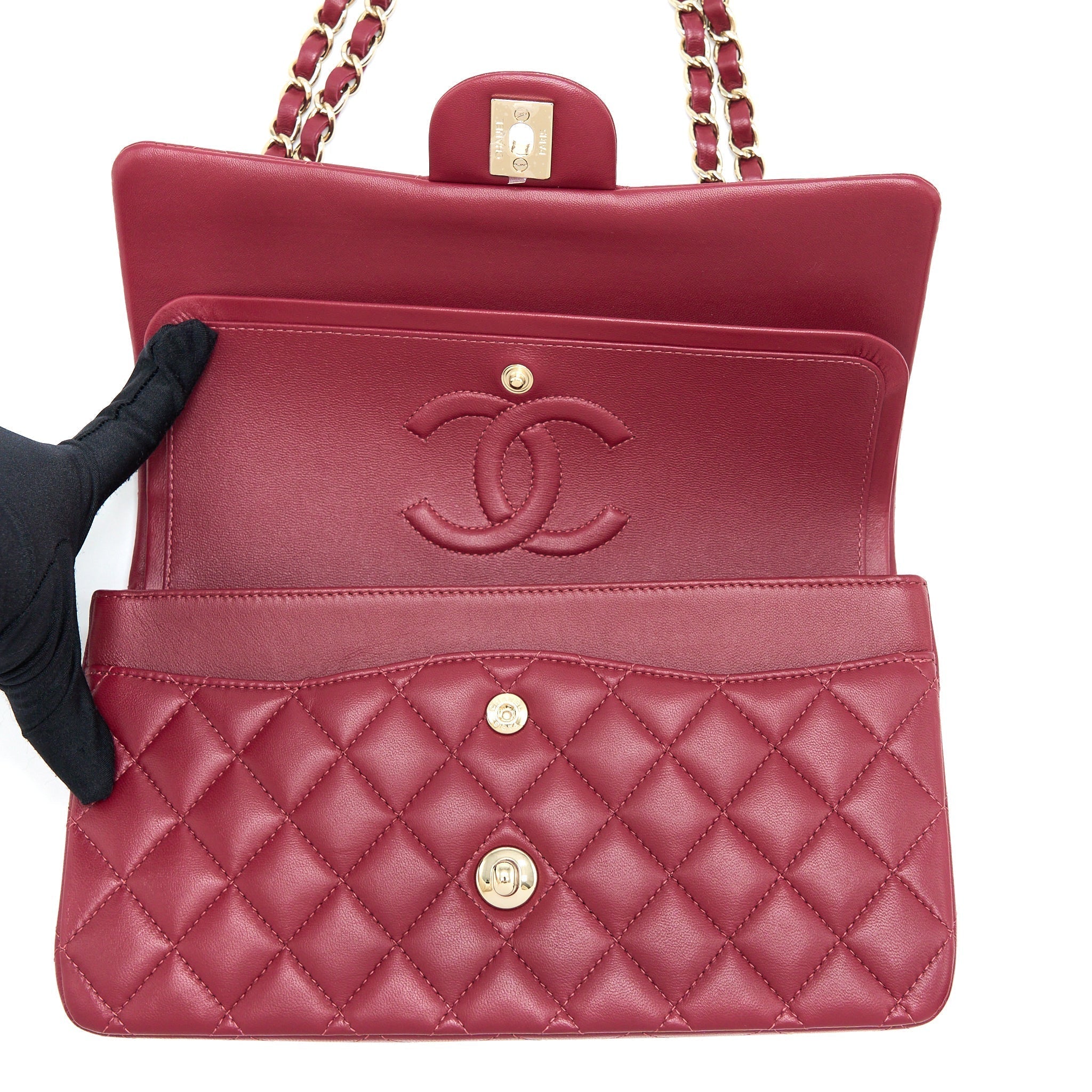 copy-of-chanel-medium-classic-flap-bag-lambskin-dark-red-lghw-microchip
