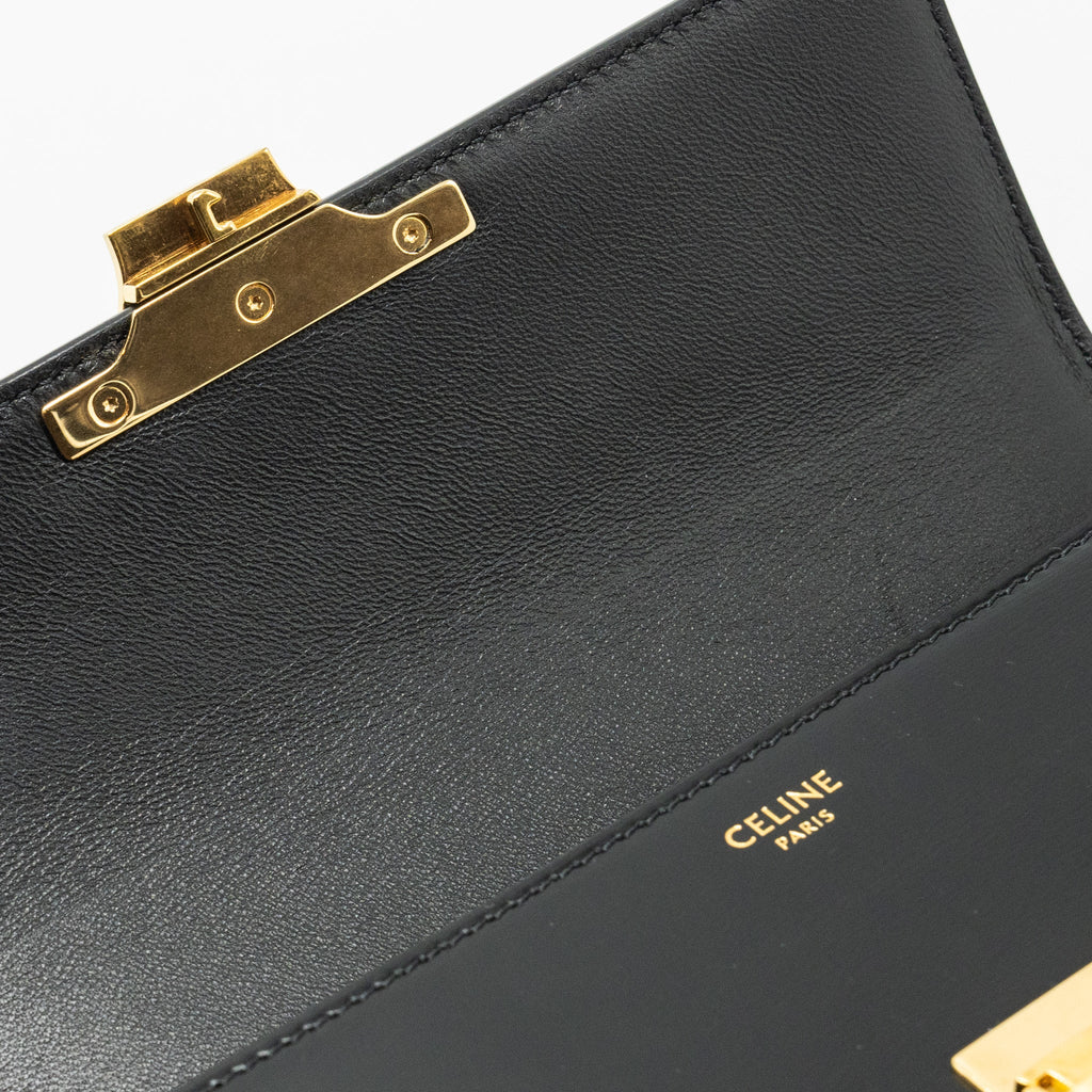 celine-triomphe-shoulder-bag-shiny-calfskin-black-ghw-1