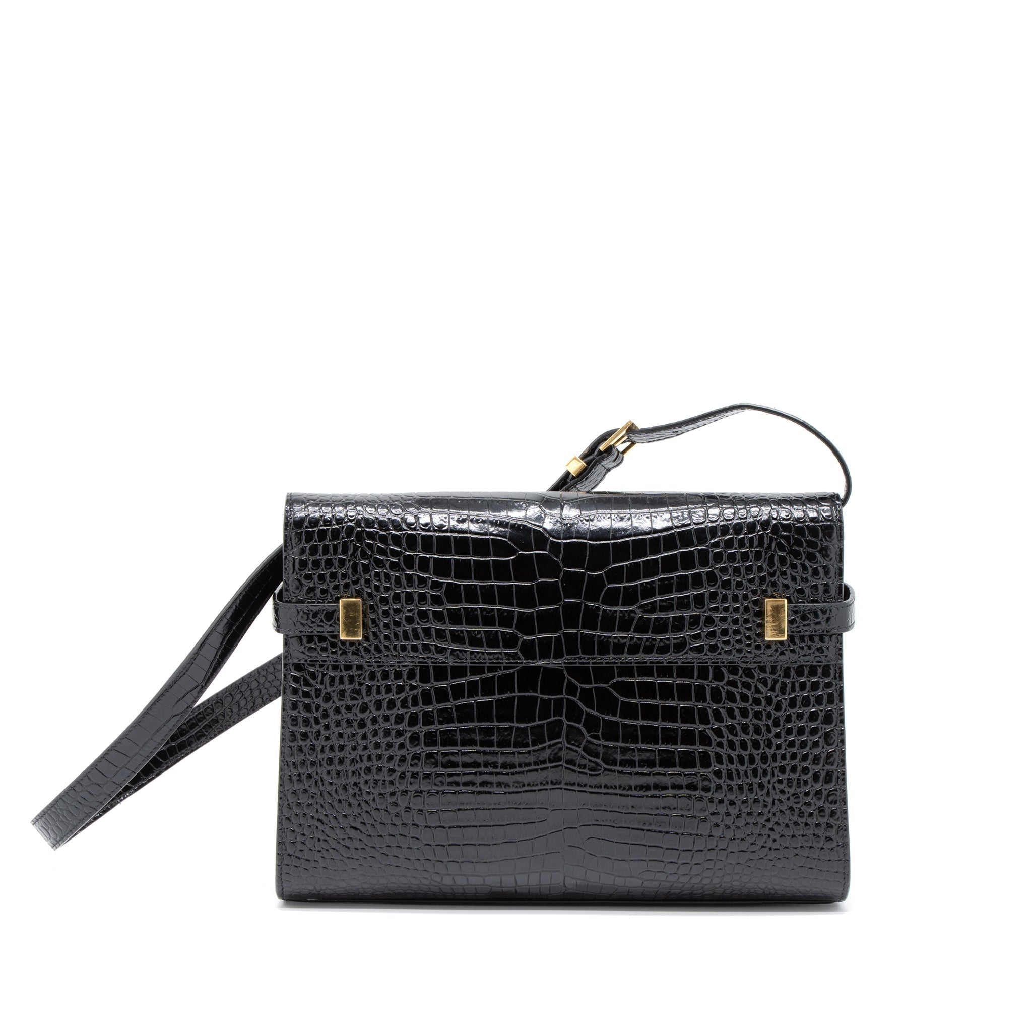saint-laurent-manhattan-shoulder-bag-crocodile-embossed-black-ghw