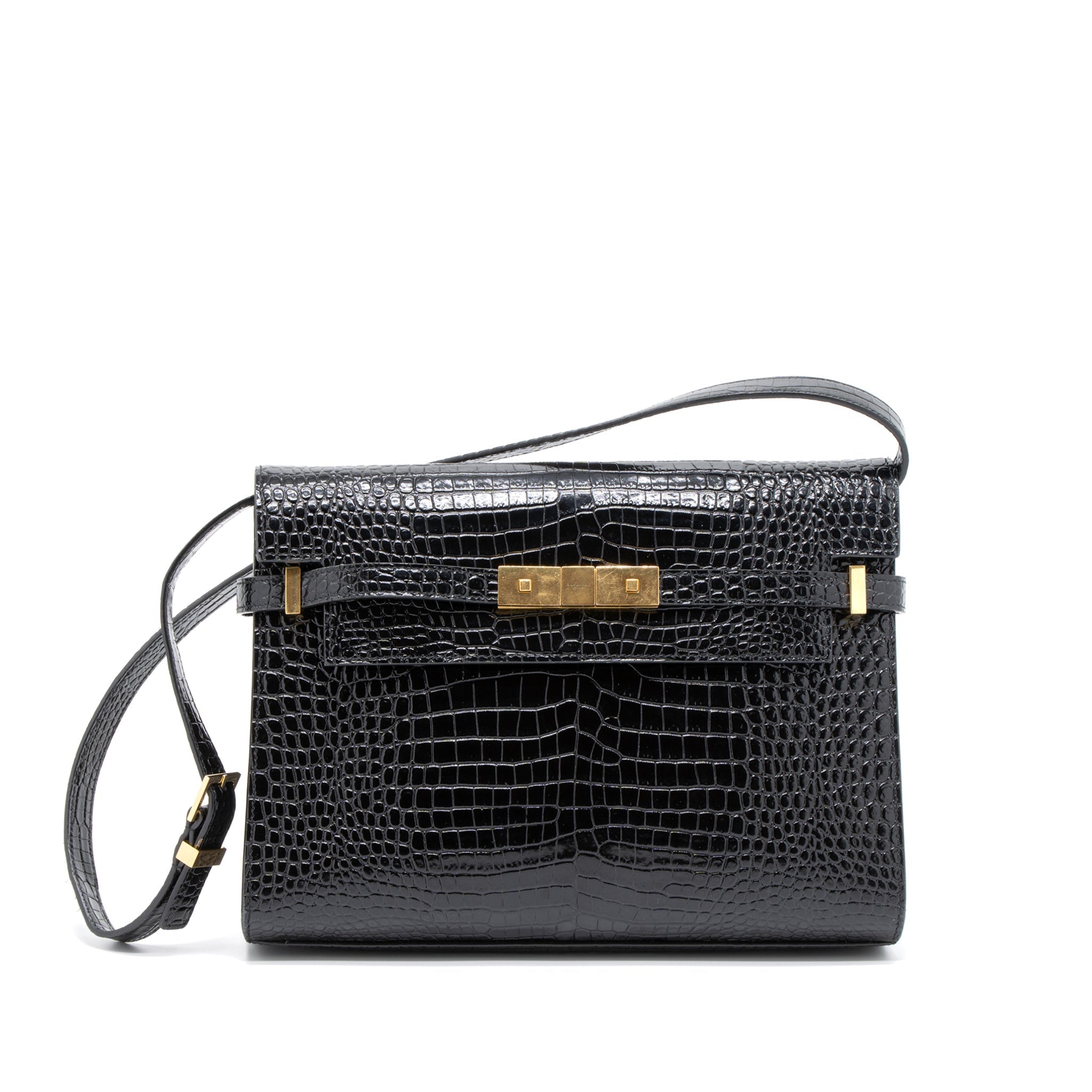 saint-laurent-manhattan-shoulder-bag-crocodile-embossed-black-ghw