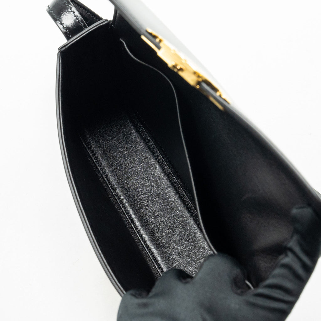 celine-triomphe-shoulder-bag-shiny-calfskin-black-ghw-1