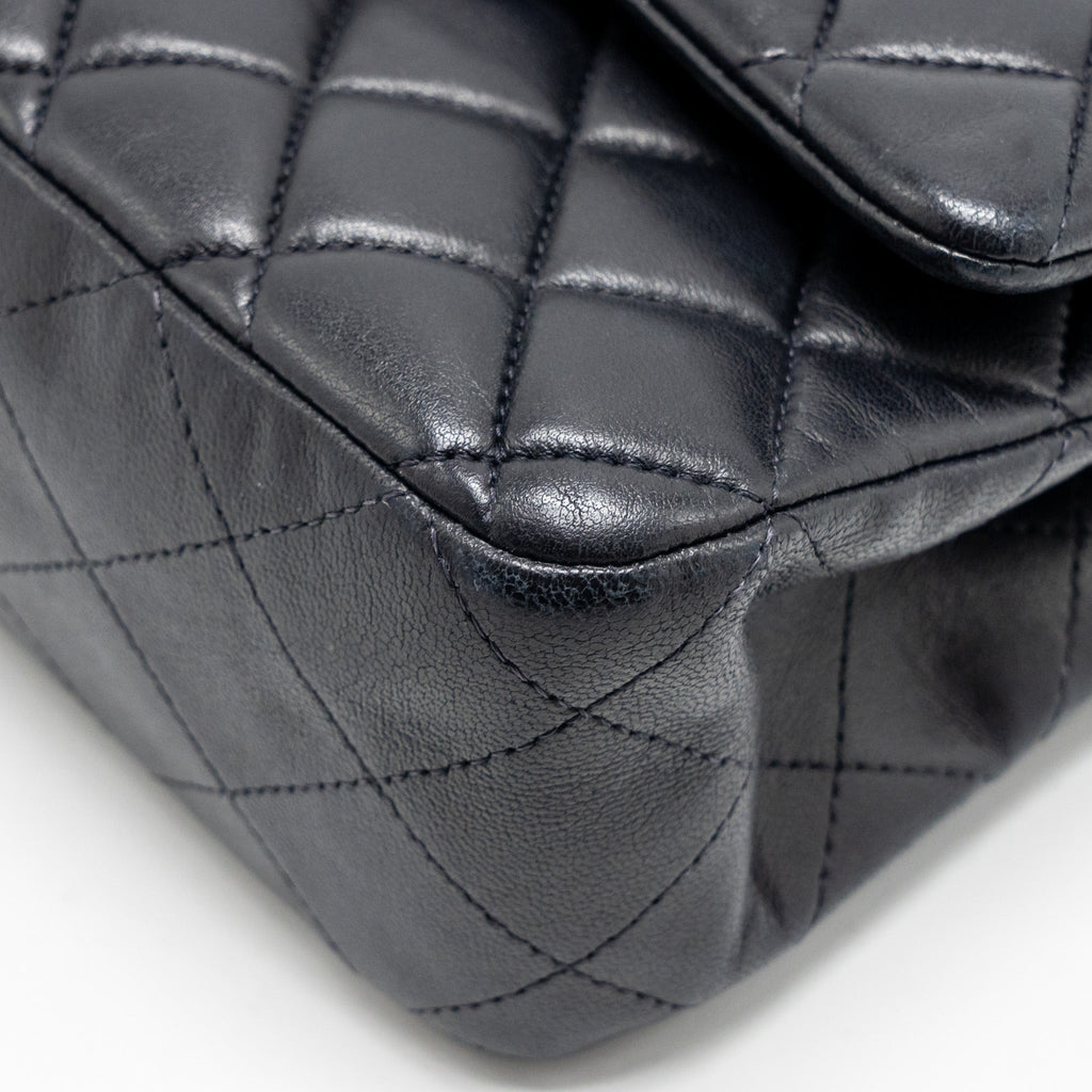 chanel-medium-classic-double-flap-bag-lambskin-dark-blue-shw