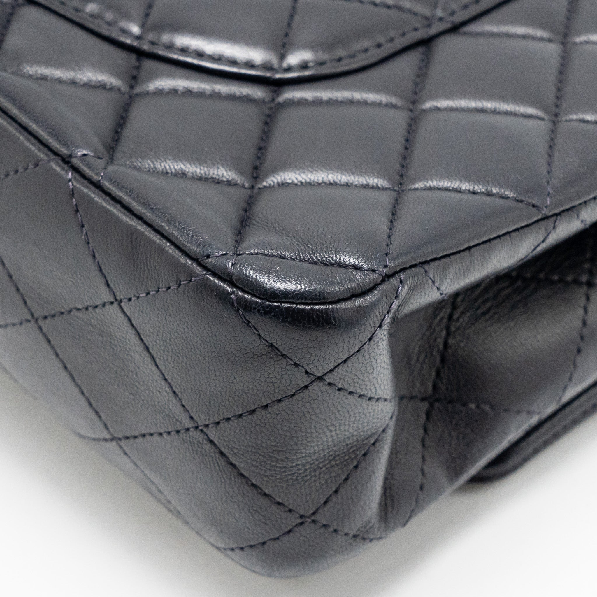 chanel-medium-classic-double-flap-bag-lambskin-dark-blue-shw