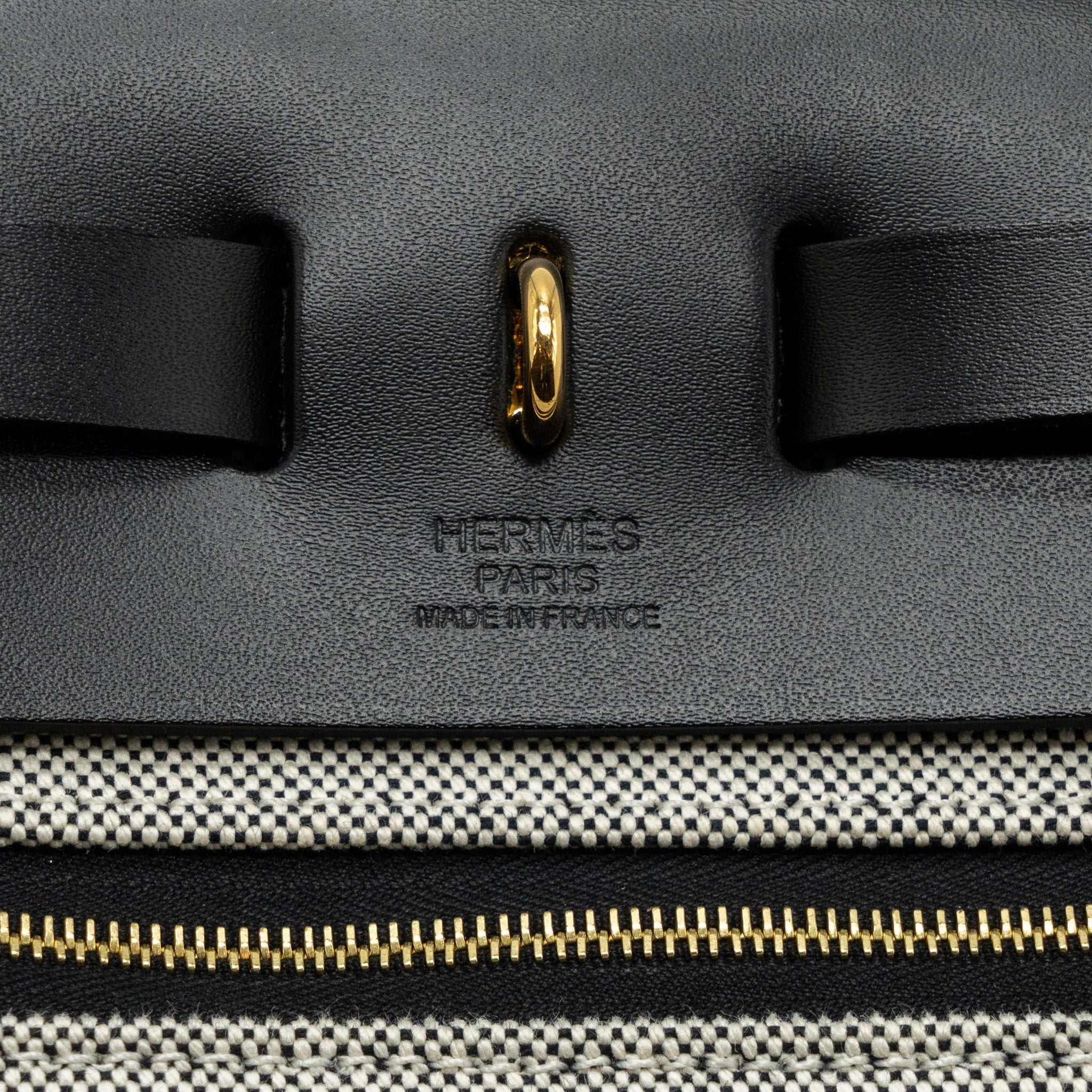 hermes-herbag-31-zip-bag-toile-h-plume-canvas-hunter-leather-black-ecru-ghw-stamp-u