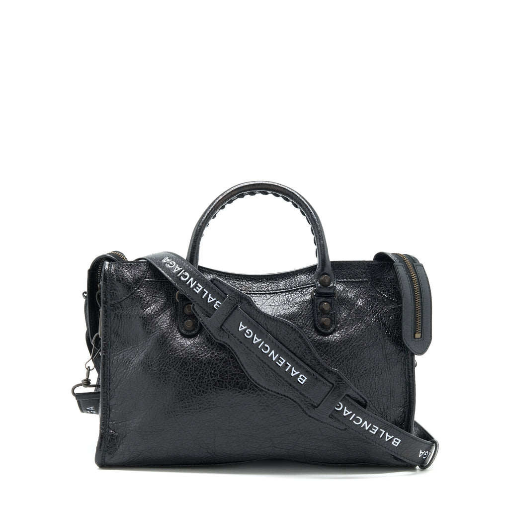 balenciaga-small-classic-city-crossbody-bag-black-with-logo-print-strap