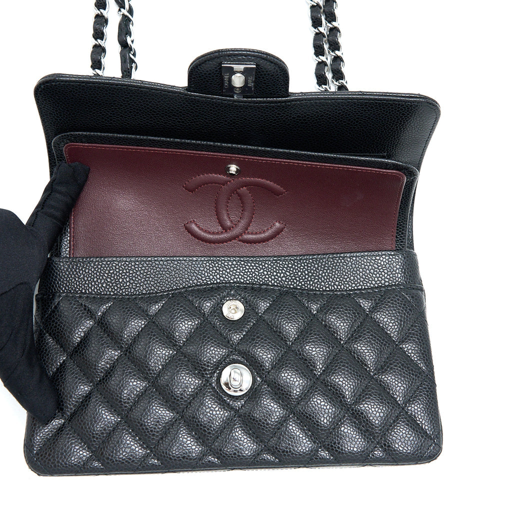 chanel-small-classic-double-flap-bag-caviar-black-shwmicrochip