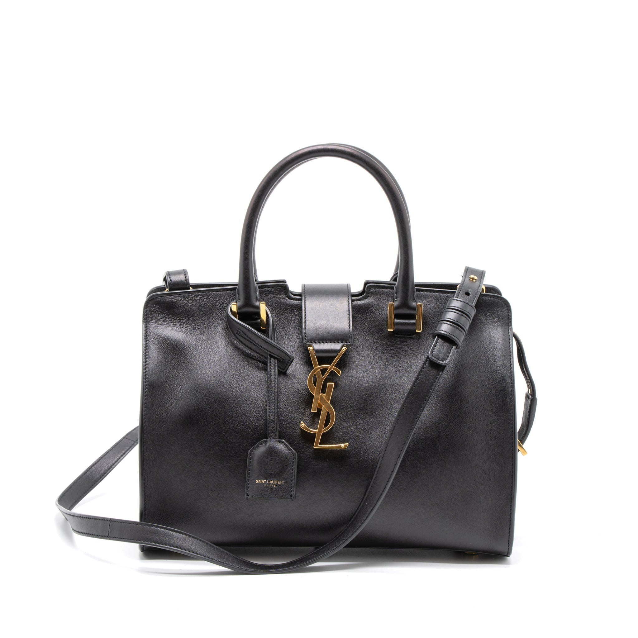 saint-laurent-cabas-tote-calfskin-black-ghw