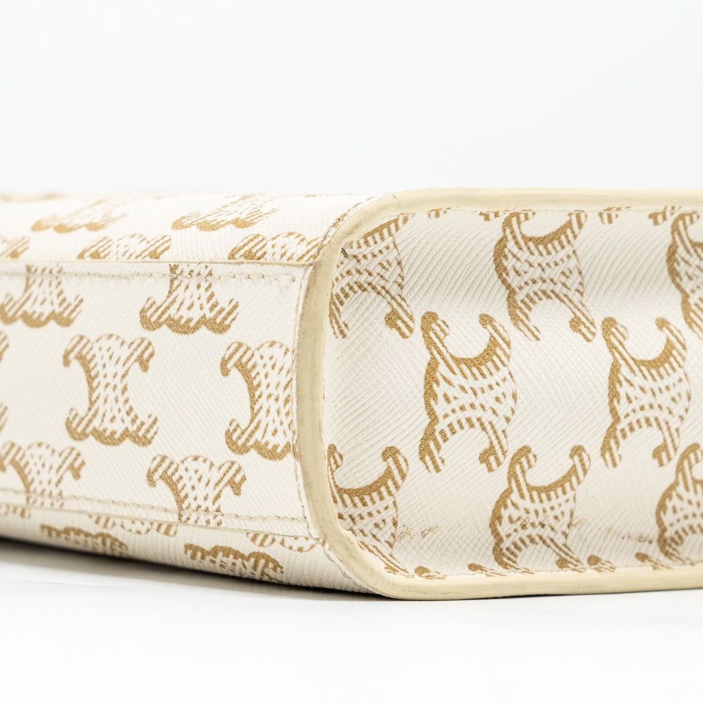 celine-mini-vertical-cabas-triomphe-canvas-calfskin-white-ghw-1