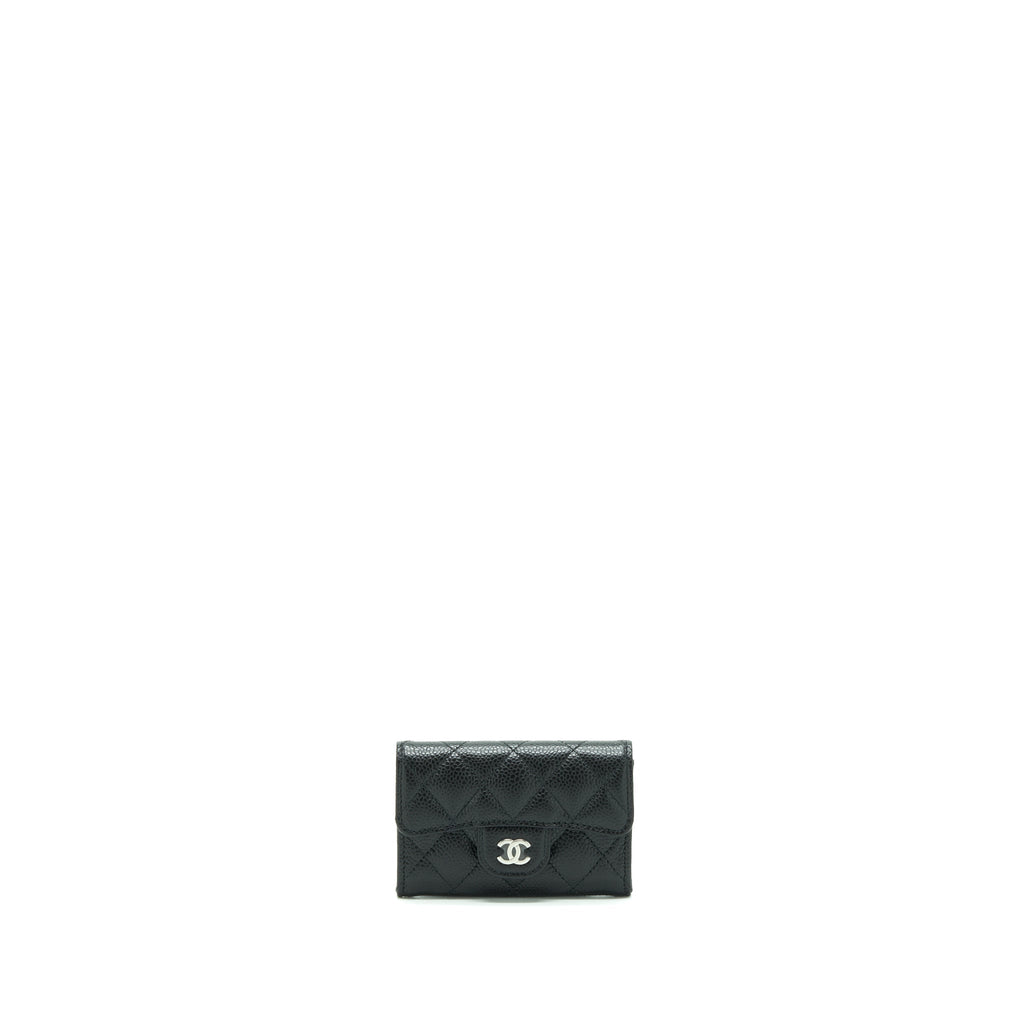 chanel-classic-flap-card-holder-caviar-black-shw
