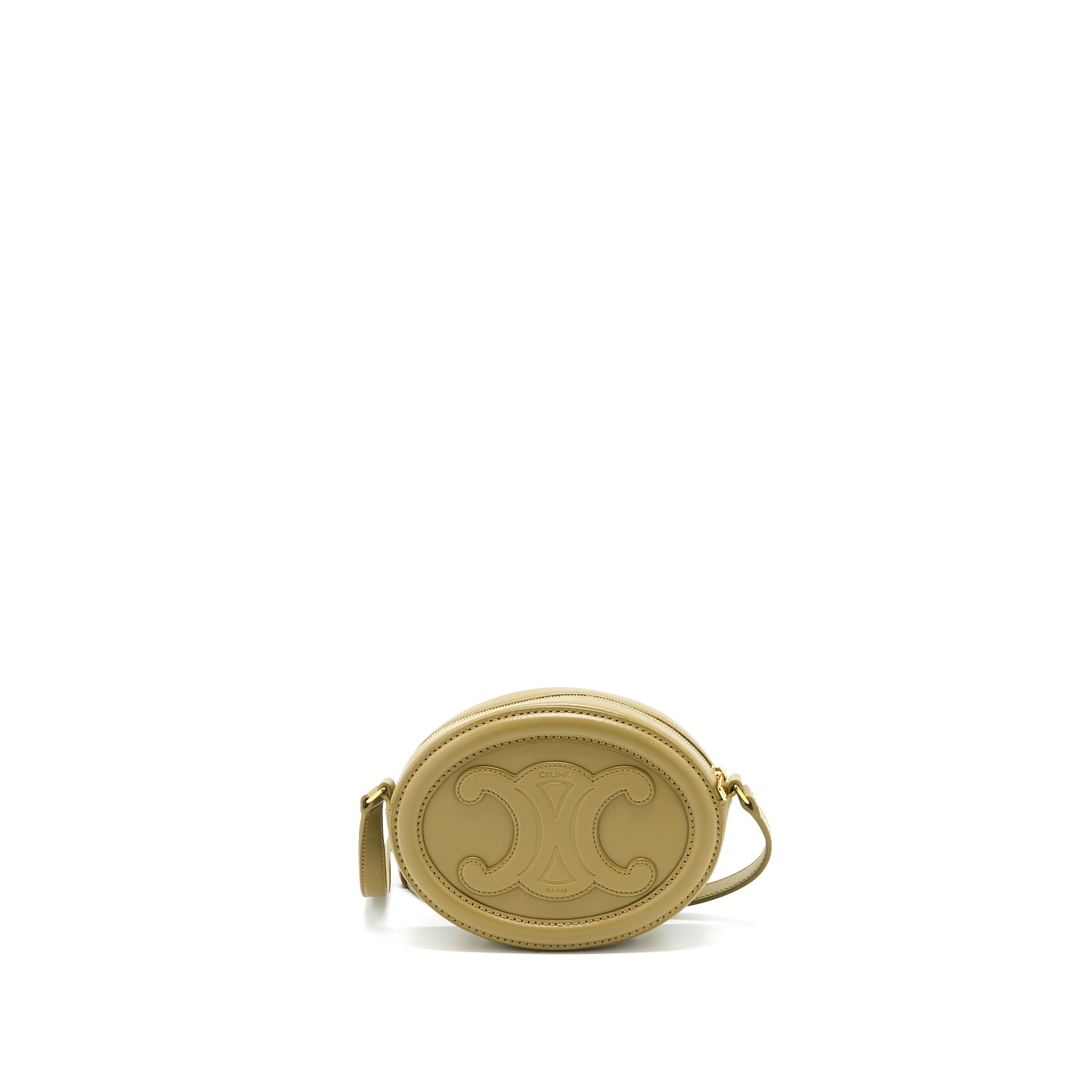 celine-crossbody-oval-purse-calfskin-olive-ghw-1