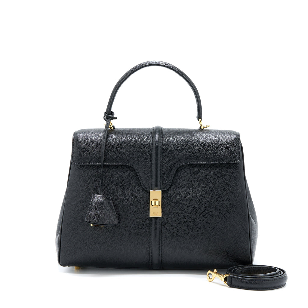 celine-16-bag-grained-calfskin-black-ghw