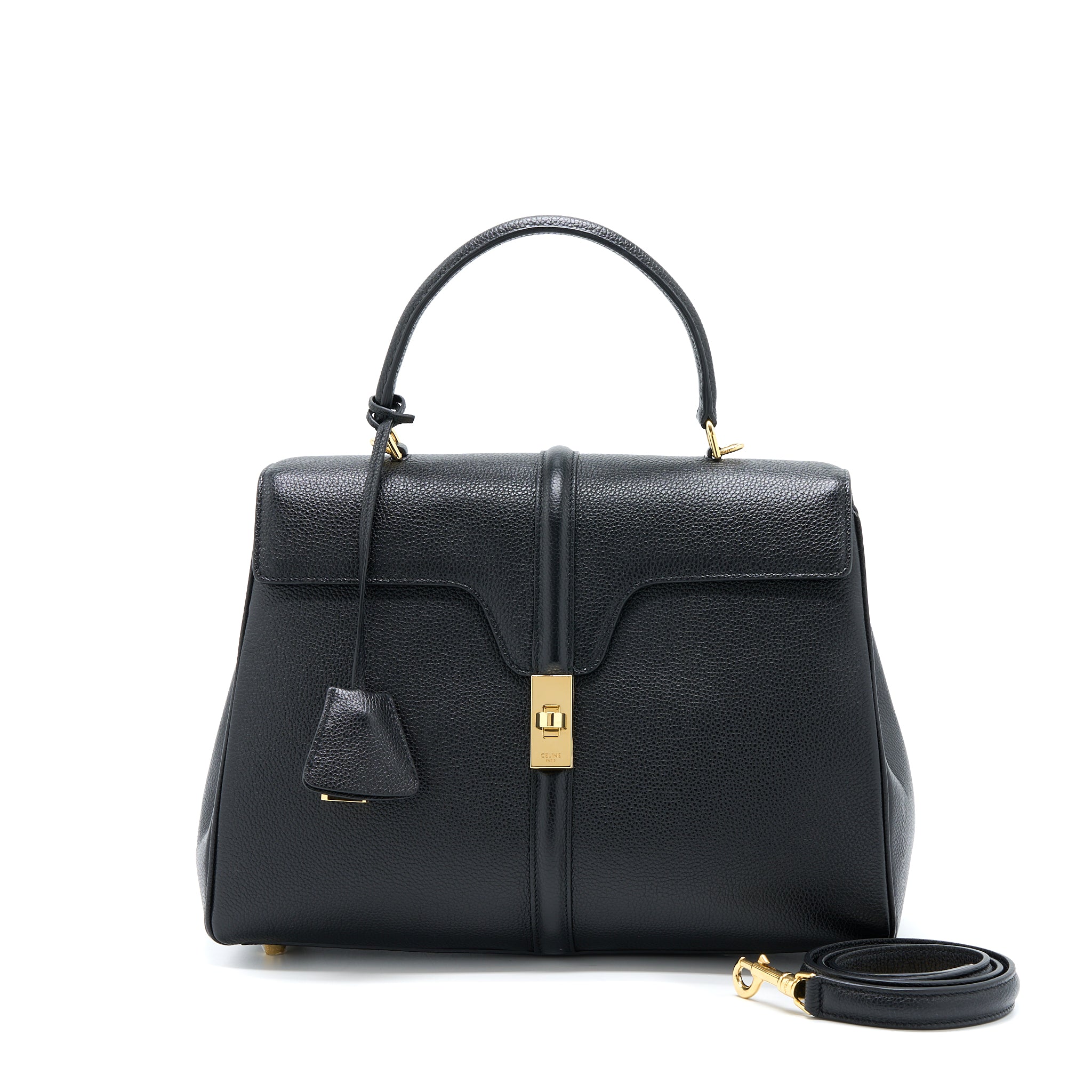 celine-16-bag-grained-calfskin-black-ghw