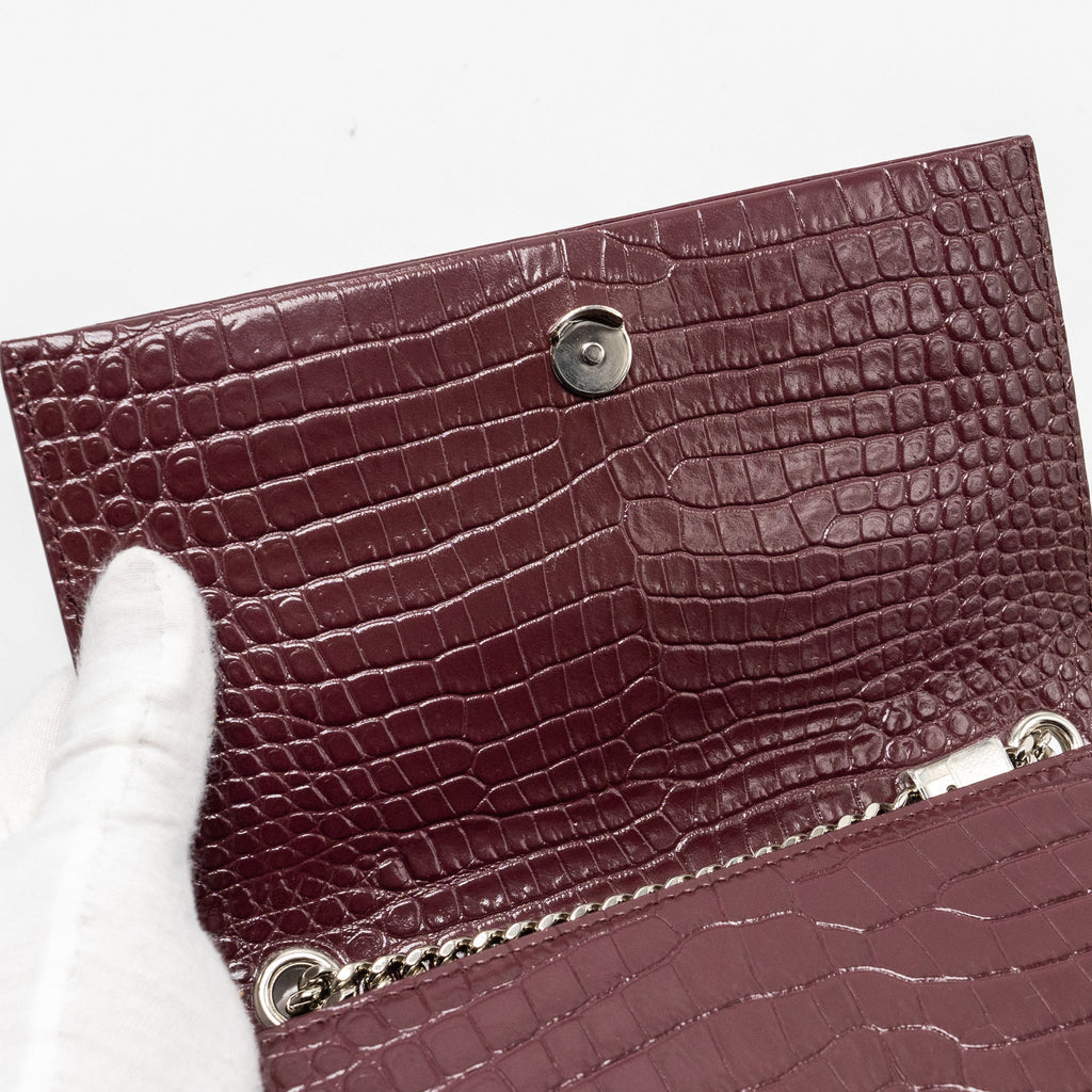 saint-laurent-ysl-kate-bag-croc-embossed-calfskin-burgundy-shw