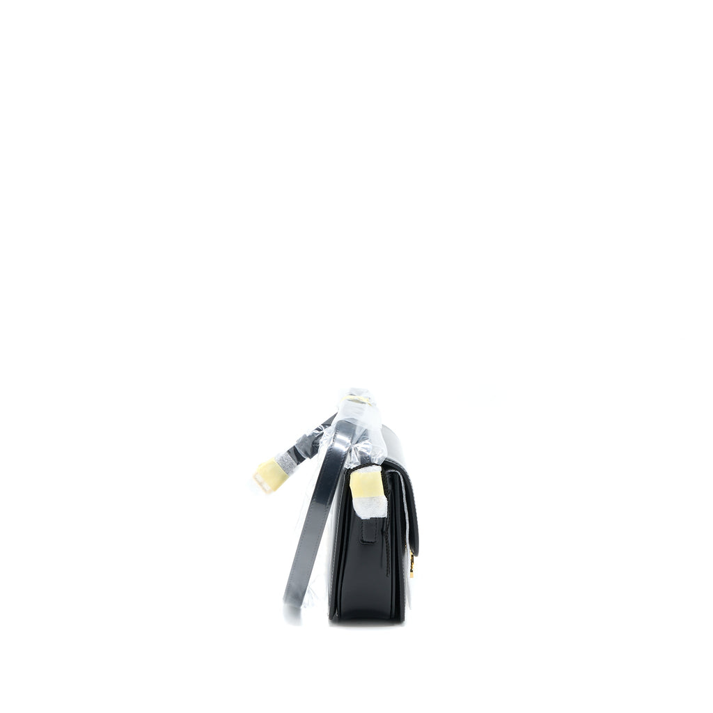 celine-teen-triomphe-shoulder-bag-calfskin-black-ghw